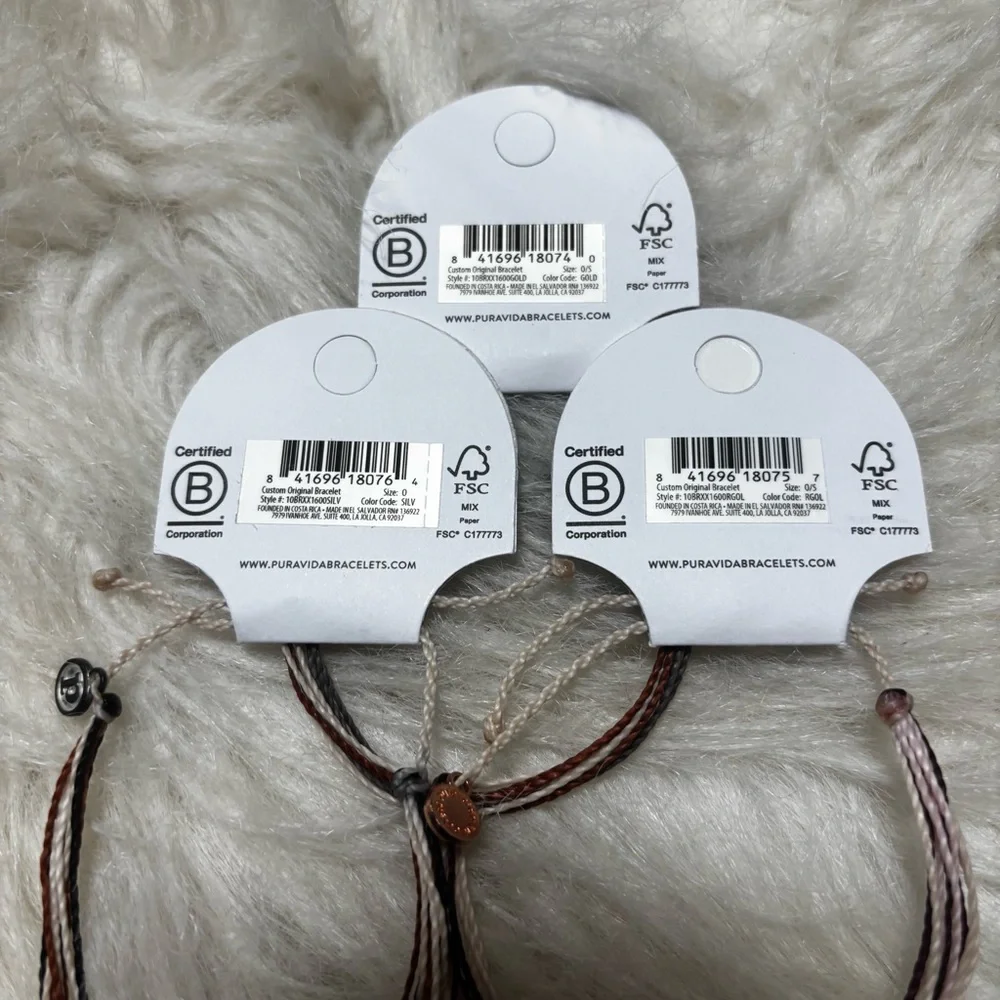 Bundle of 3 Pura Vida Bracelets NEW